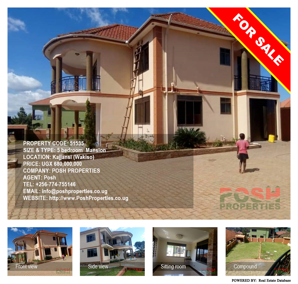 5 bedroom Mansion  for sale in Kajjansi Wakiso Uganda, code: 51535