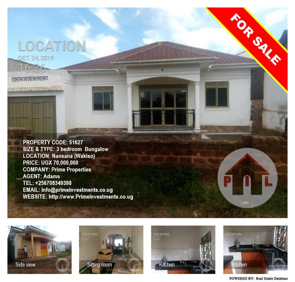 3 bedroom Bungalow  for sale in Nansana Wakiso Uganda, code: 51627