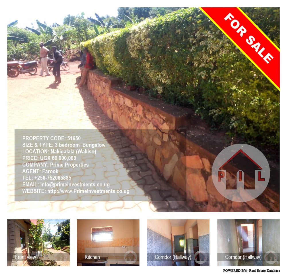 3 bedroom Bungalow  for sale in Nakigalala Wakiso Uganda, code: 51650