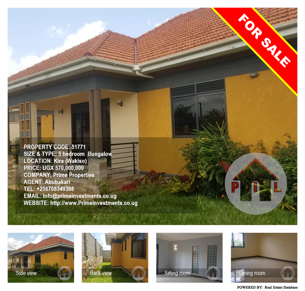 5 bedroom Bungalow  for sale in Kira Wakiso Uganda, code: 51771