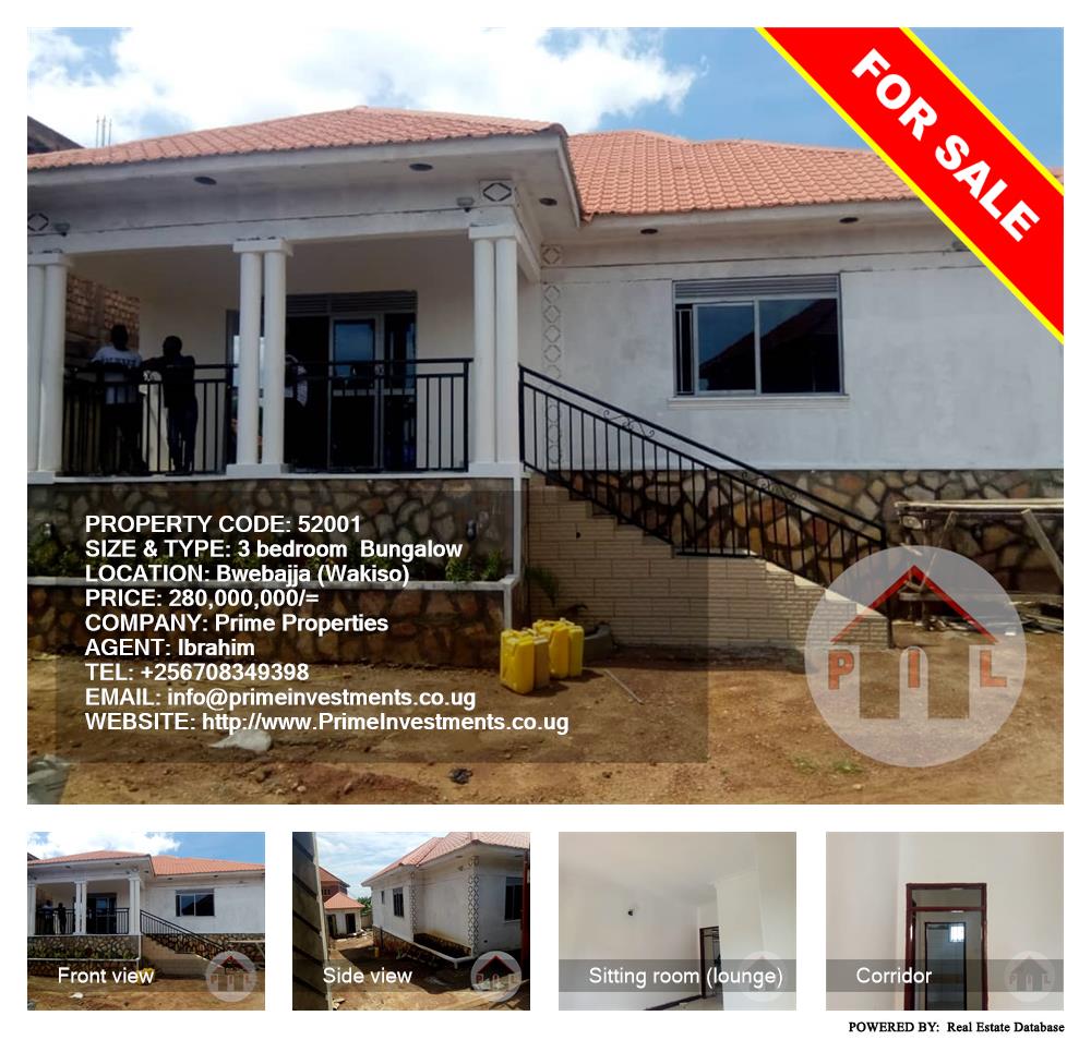 3 bedroom Bungalow  for sale in Bwebajja Wakiso Uganda, code: 52001