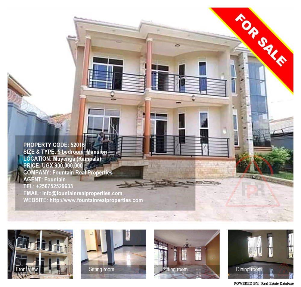 5 bedroom Mansion  for sale in Muyenga Kampala Uganda, code: 52016