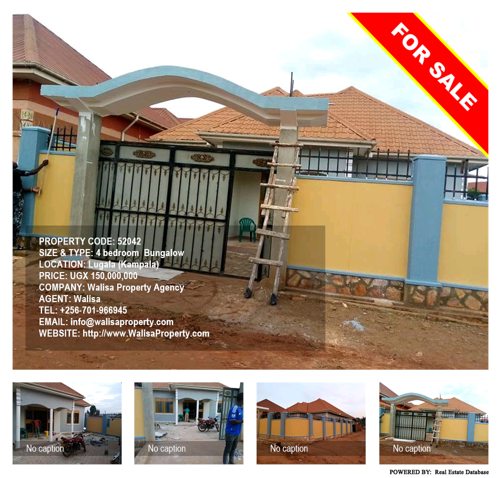 4 bedroom Bungalow  for sale in Lugala Kampala Uganda, code: 52042