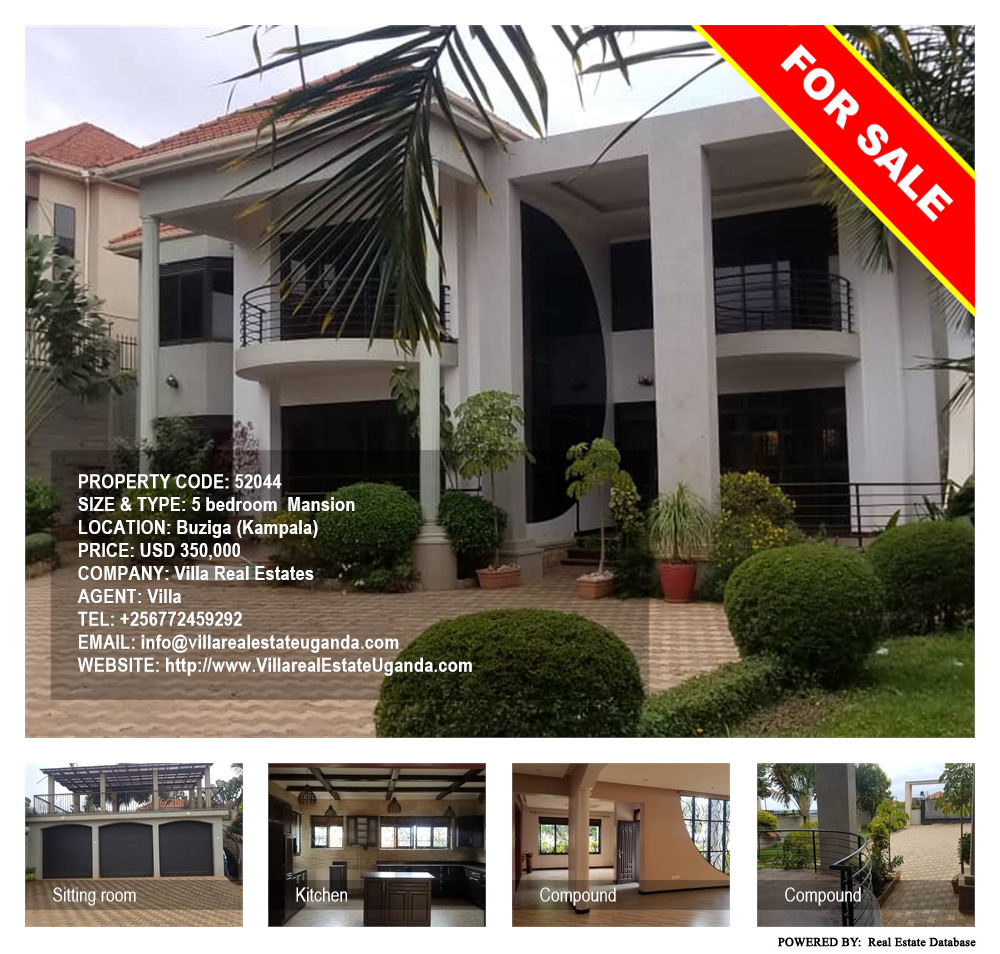 5 bedroom Mansion  for sale in Buziga Kampala Uganda, code: 52044