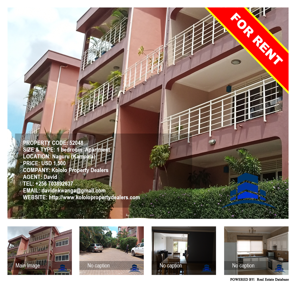 1 bedroom Apartment  for rent in Naguru Kampala Uganda, code: 52048