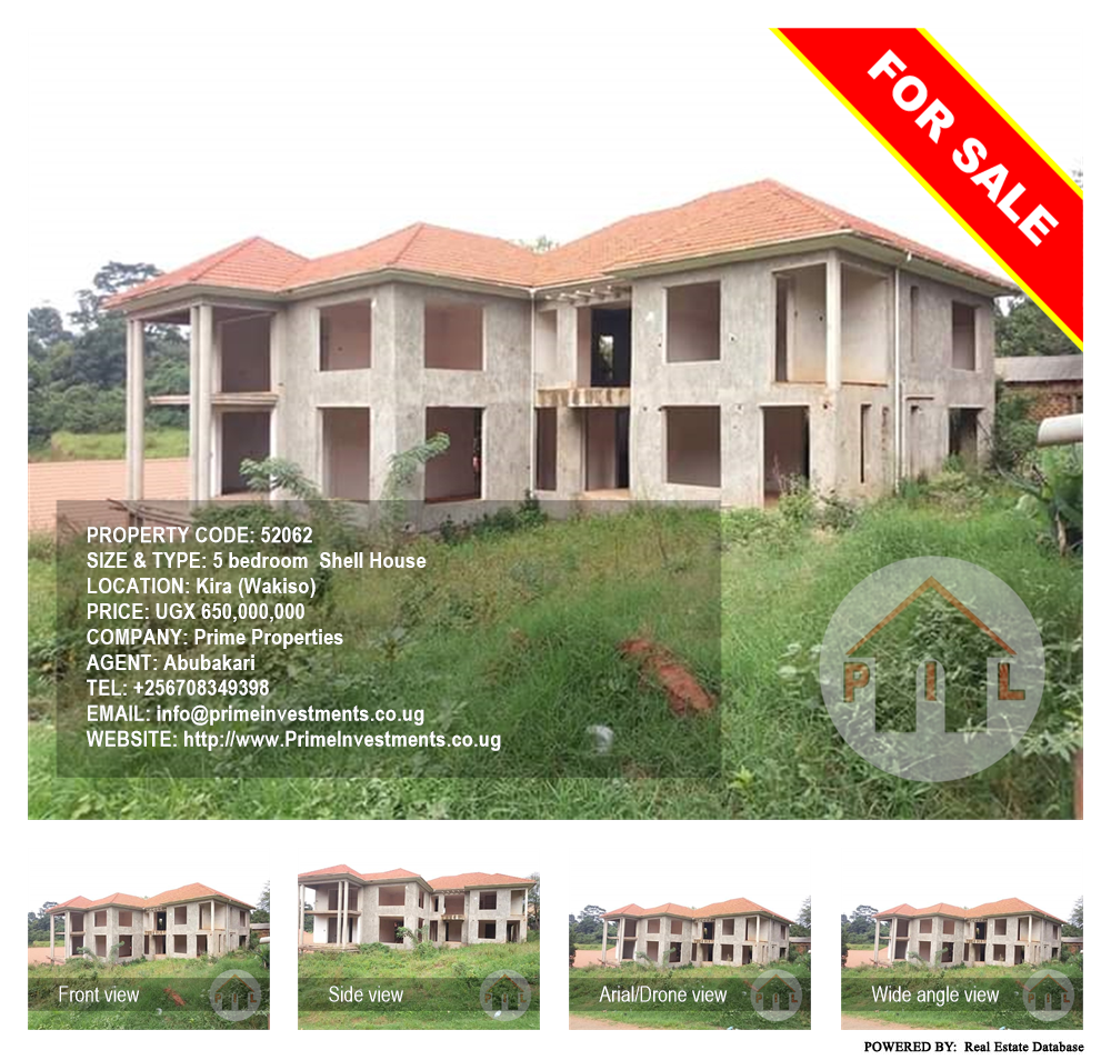5 bedroom Shell House  for sale in Kira Wakiso Uganda, code: 52062