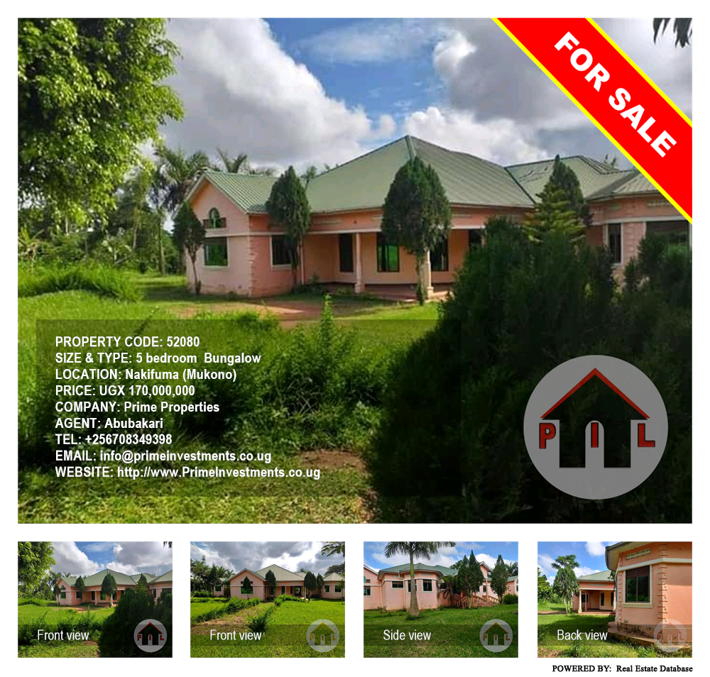 5 bedroom Bungalow  for sale in Nakifuma Mukono Uganda, code: 52080