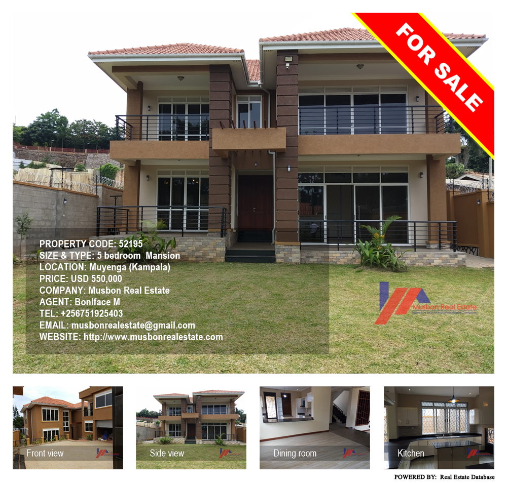 5 bedroom Mansion  for sale in Muyenga Kampala Uganda, code: 52195