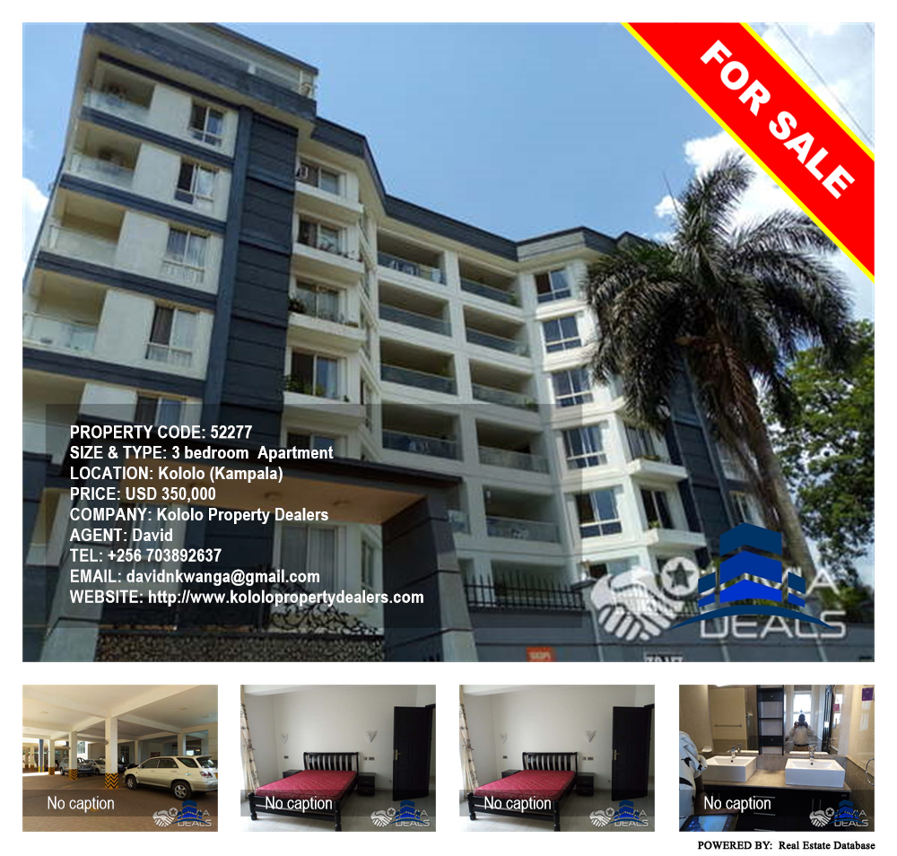 3 bedroom Apartment  for sale in Kololo Kampala Uganda, code: 52277