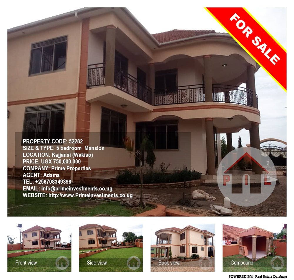 5 bedroom Mansion  for sale in Kajjansi Wakiso Uganda, code: 52282