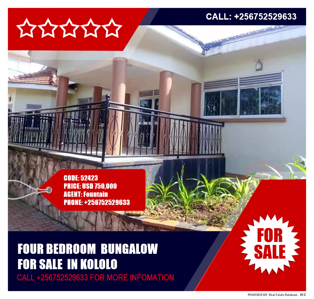 4 bedroom Bungalow  for sale in Kololo Kampala Uganda, code: 52423