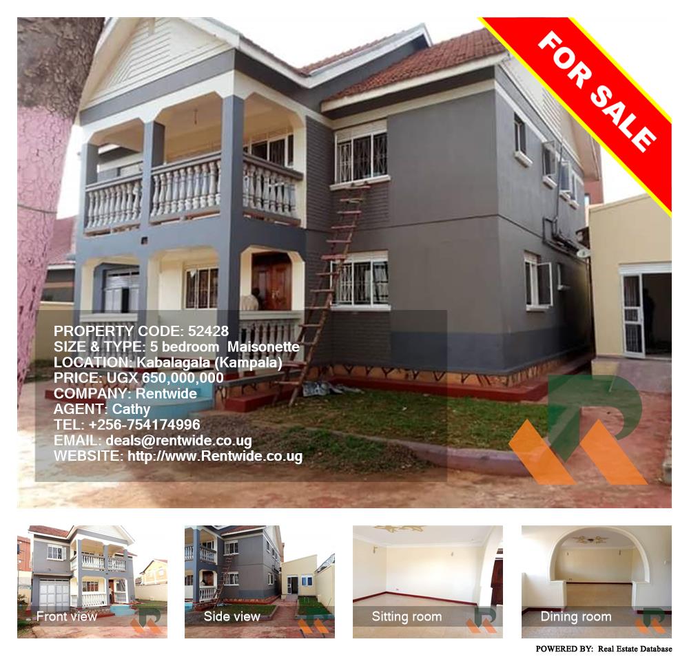 5 bedroom Maisonette  for sale in Kabalagala Kampala Uganda, code: 52428