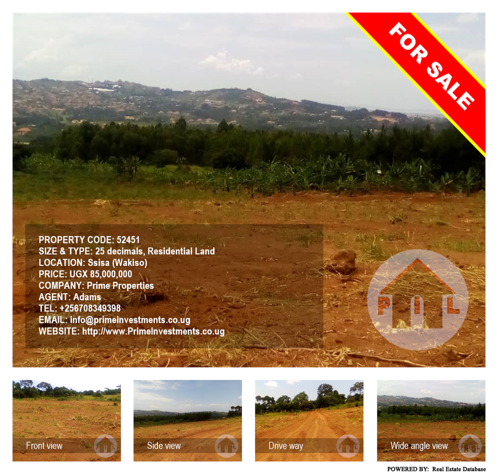 Residential Land  for sale in Ssisa Wakiso Uganda, code: 52451