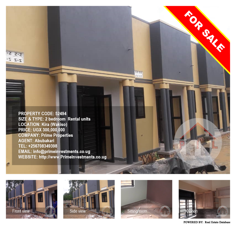 2 bedroom Rental units  for sale in Kira Wakiso Uganda, code: 52494