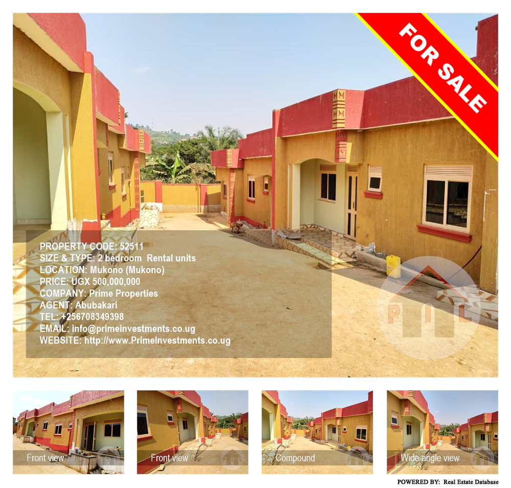 2 bedroom Rental units  for sale in Mukono Mukono Uganda, code: 52511