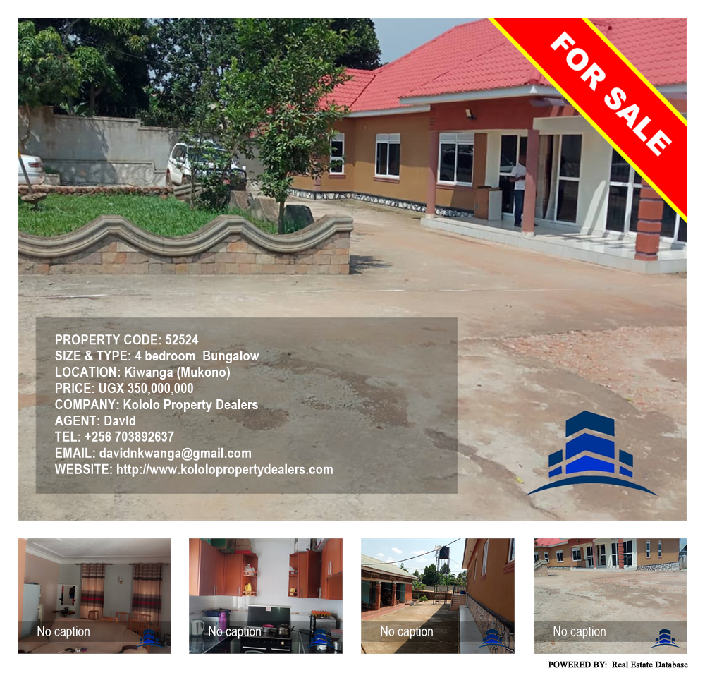 4 bedroom Bungalow  for sale in Kiwanga Mukono Uganda, code: 52524