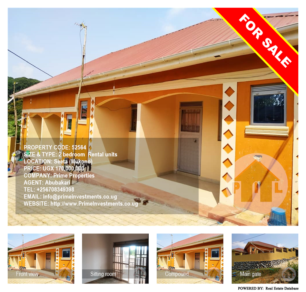 2 bedroom Rental units  for sale in Seeta Mukono Uganda, code: 52564