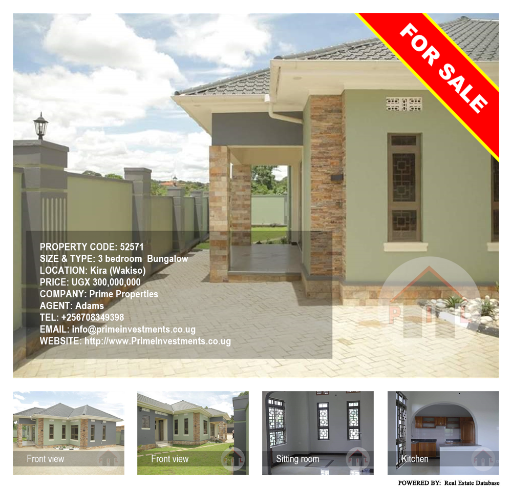 3 bedroom Bungalow  for sale in Kira Wakiso Uganda, code: 52571