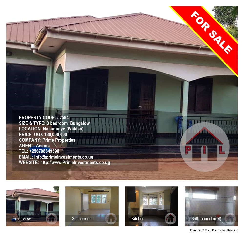 3 bedroom Bungalow  for sale in Nalumunye Wakiso Uganda, code: 52584