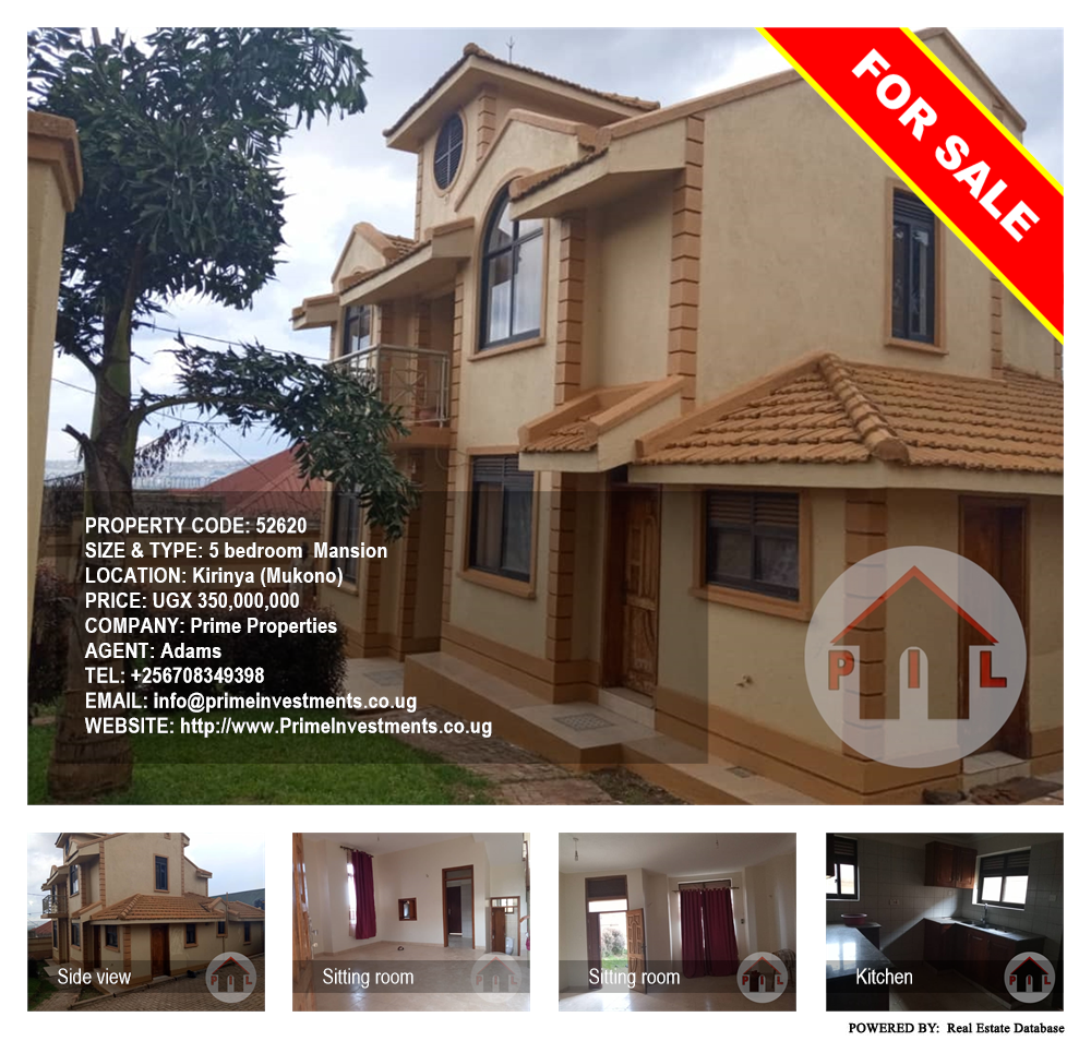 5 bedroom Mansion  for sale in Kirinya Mukono Uganda, code: 52620