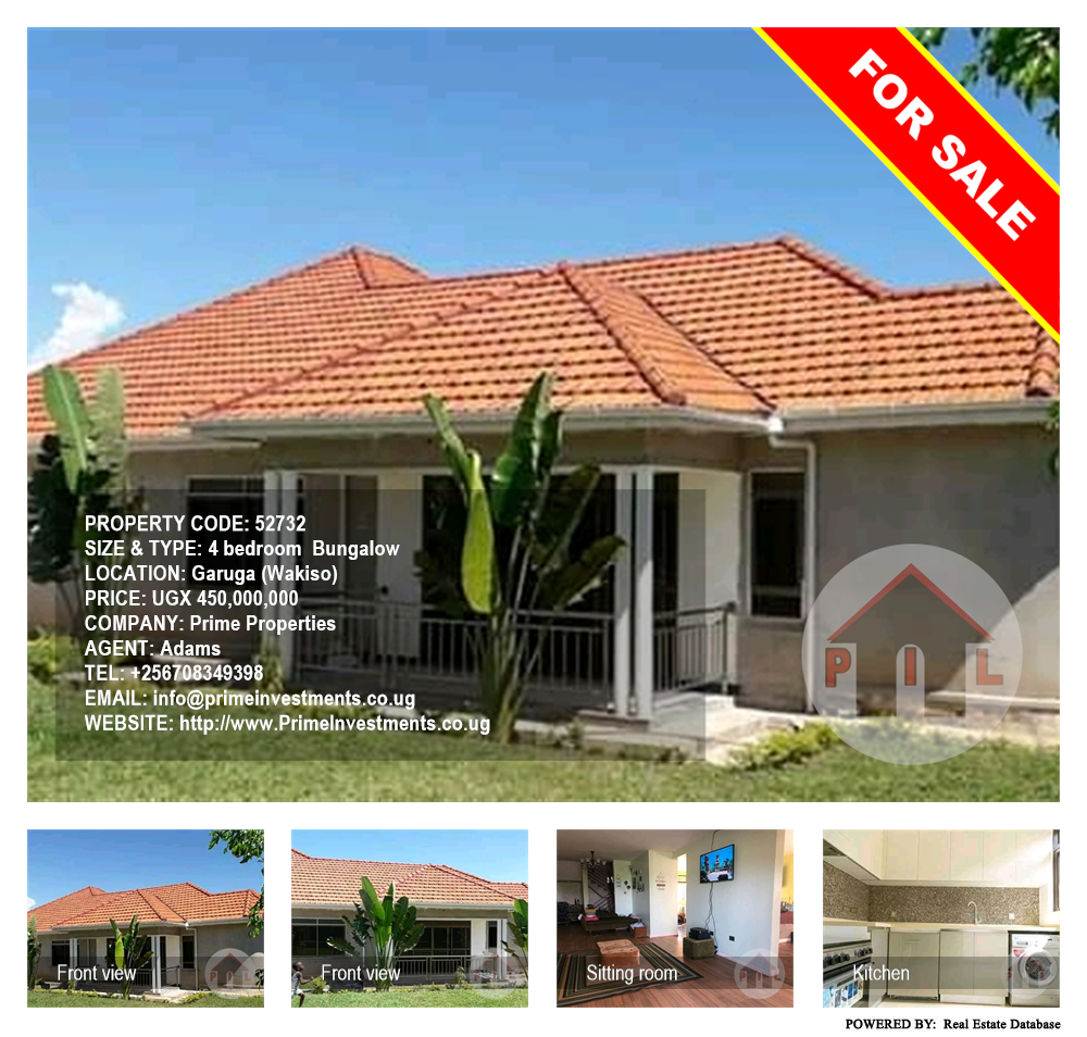 4 bedroom Bungalow  for sale in Garuga Wakiso Uganda, code: 52732