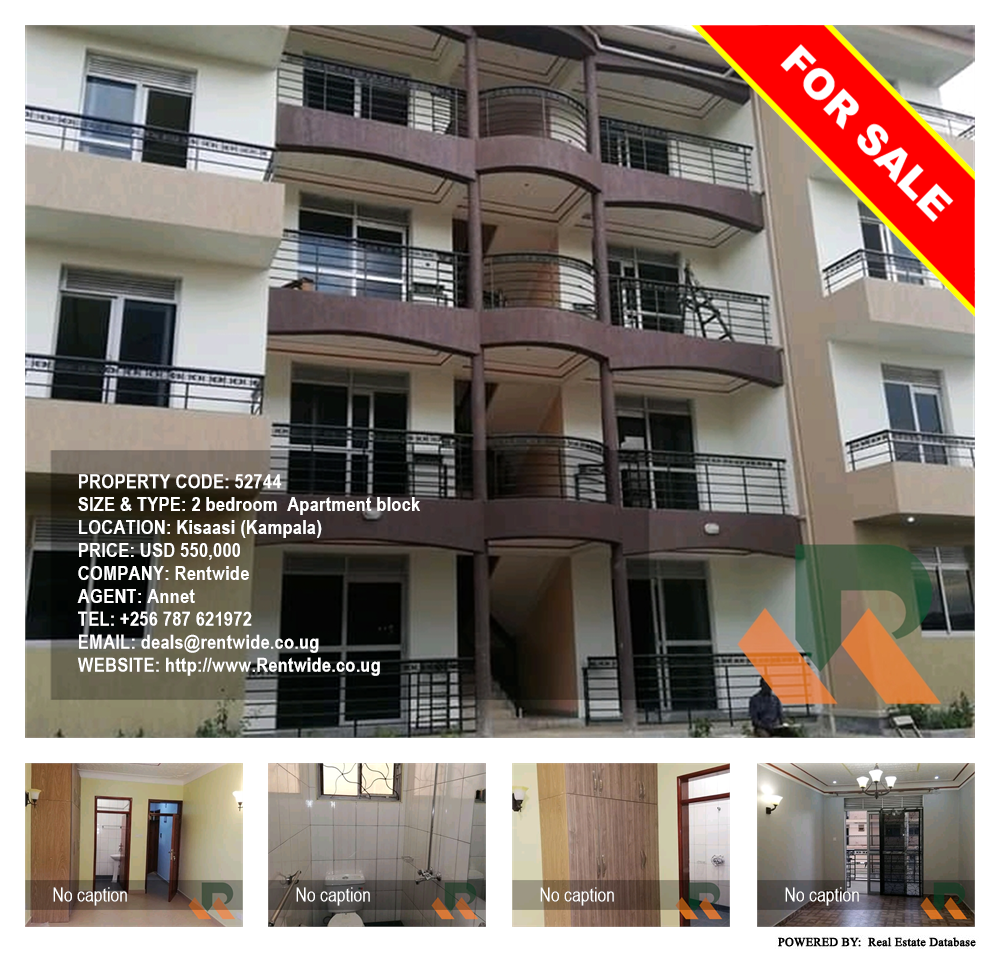 2 bedroom Apartment block  for sale in Kisaasi Kampala Uganda, code: 52744