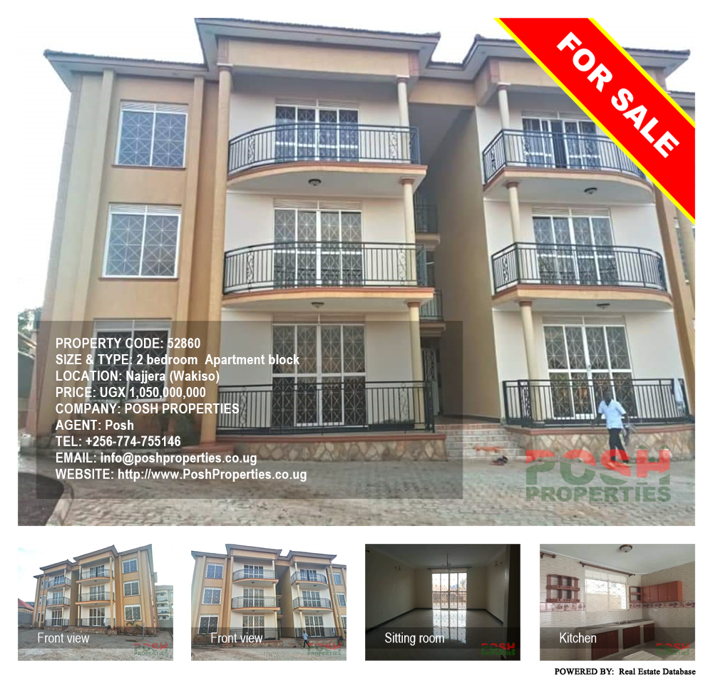 2 bedroom Apartment block  for sale in Najjera Wakiso Uganda, code: 52860