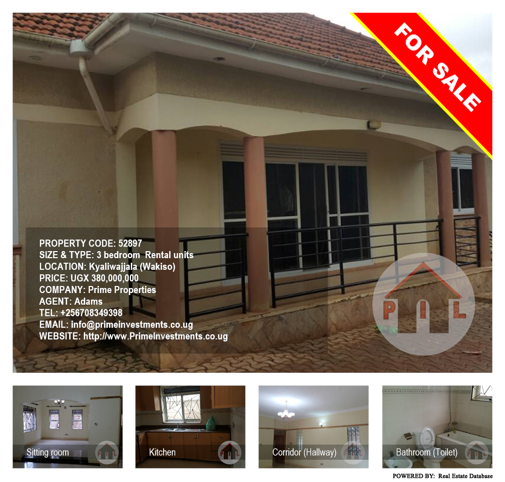 3 bedroom Rental units  for sale in Kyaliwajjala Wakiso Uganda, code: 52897