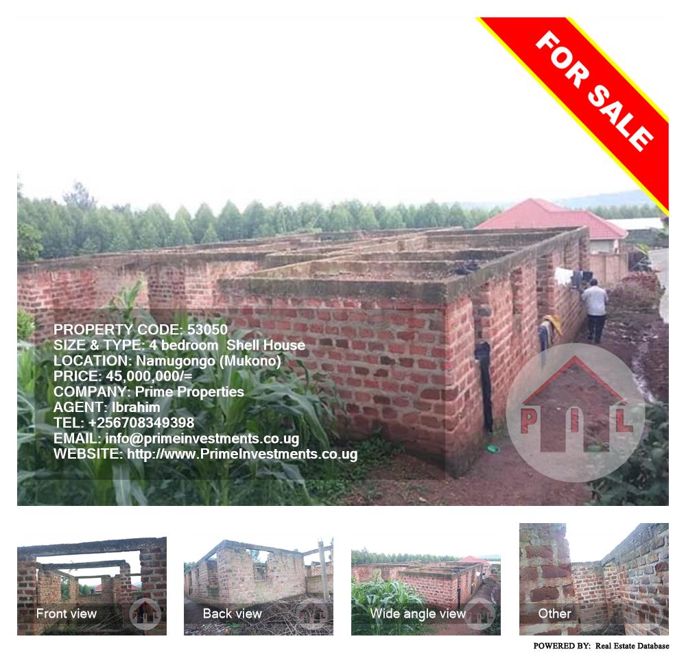 4 bedroom Shell House  for sale in Namugongo Mukono Uganda, code: 53050