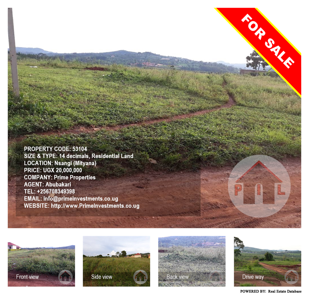 Residential Land  for sale in Nsangi Mityana Uganda, code: 53104