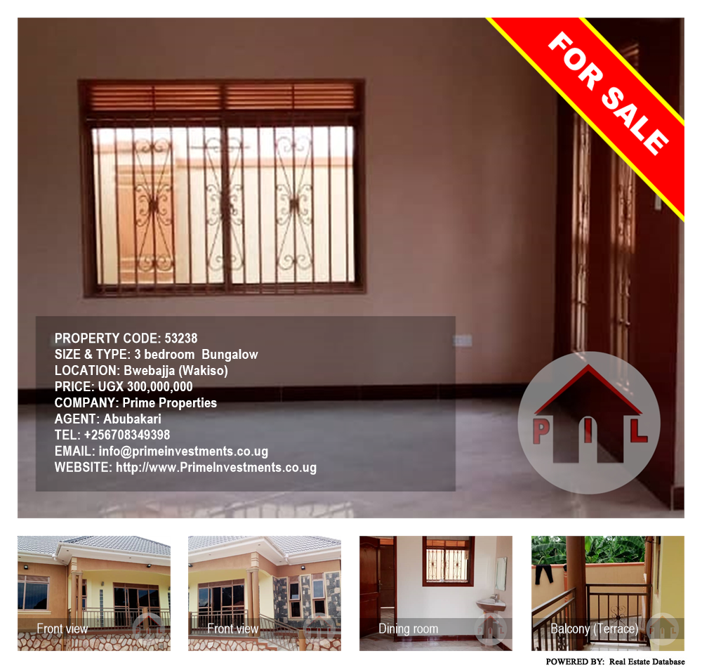 3 bedroom Bungalow  for sale in Bwebajja Wakiso Uganda, code: 53238