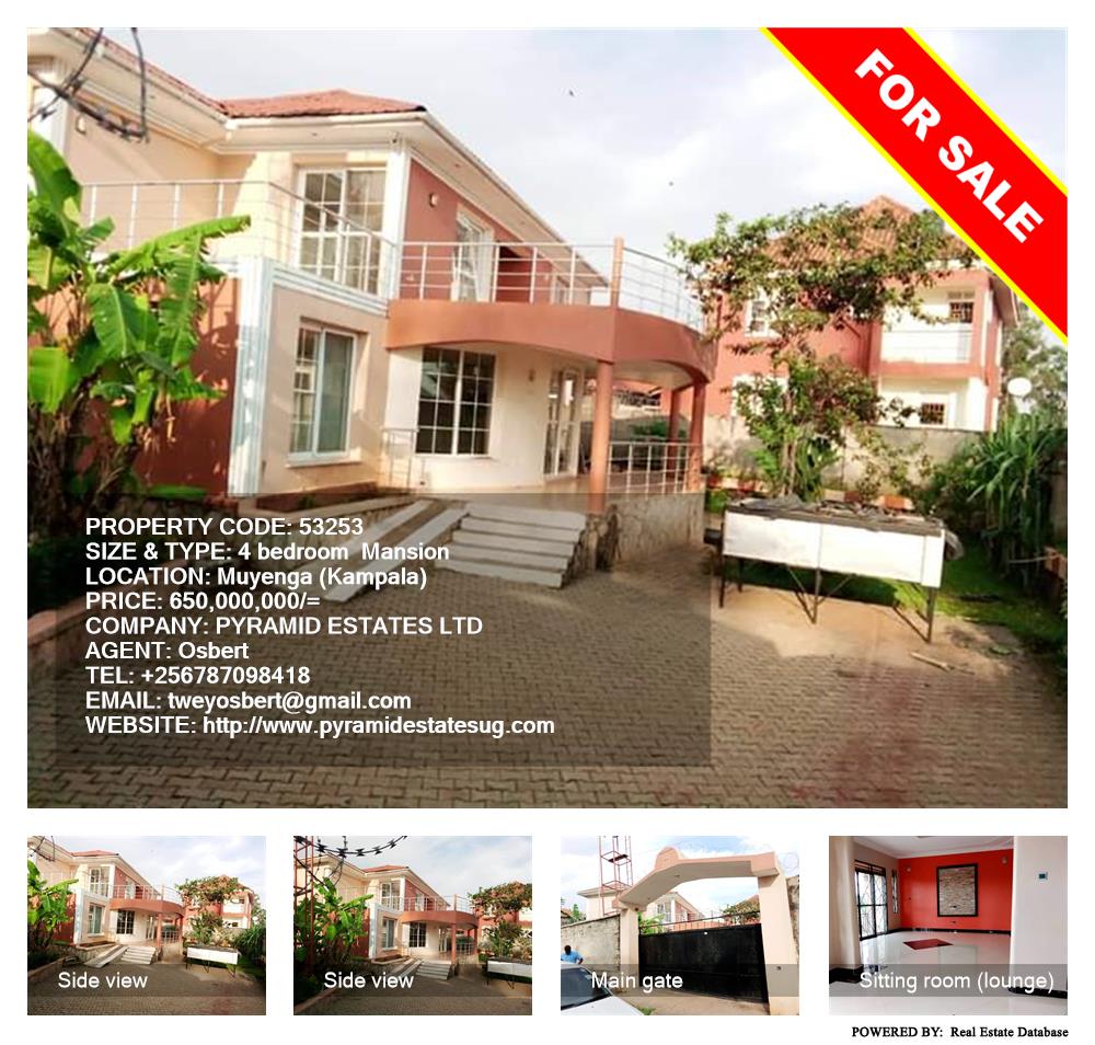 4 bedroom Mansion  for sale in Muyenga Kampala Uganda, code: 53253