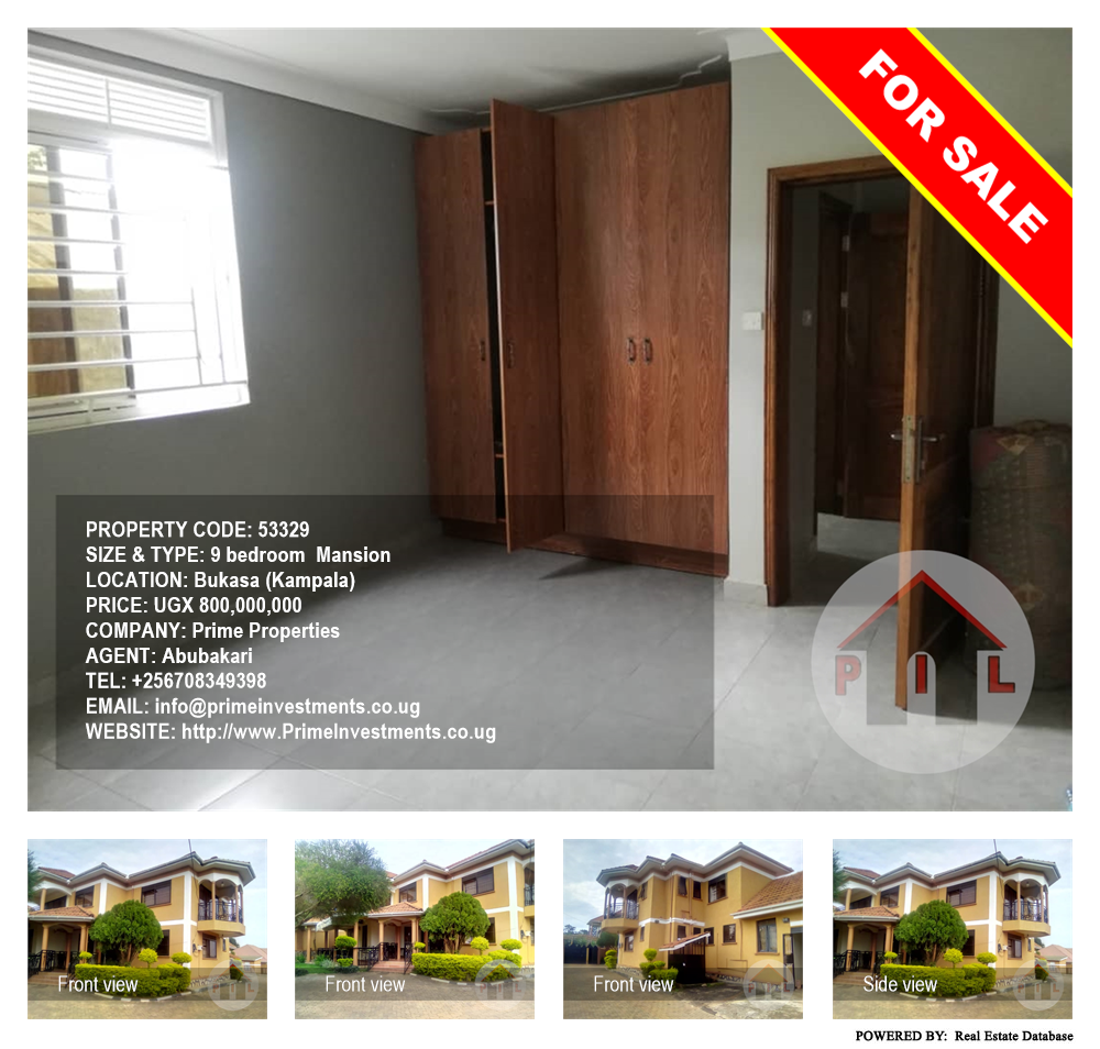 9 bedroom Mansion  for sale in Bukasa Kampala Uganda, code: 53329