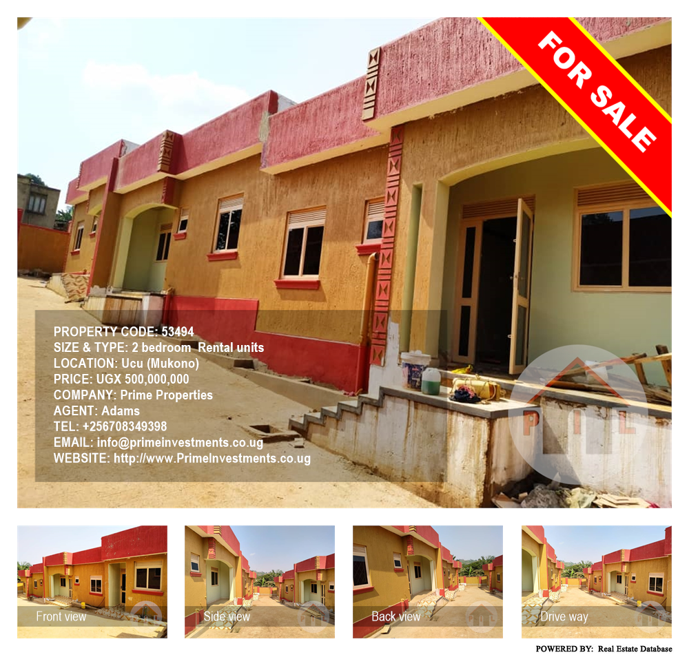 2 bedroom Rental units  for sale in Ucu Mukono Uganda, code: 53494