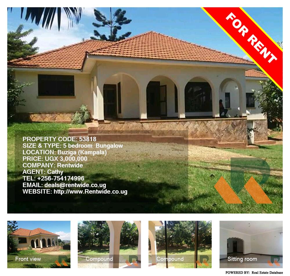 5 bedroom Bungalow  for rent in Buziga Kampala Uganda, code: 53818