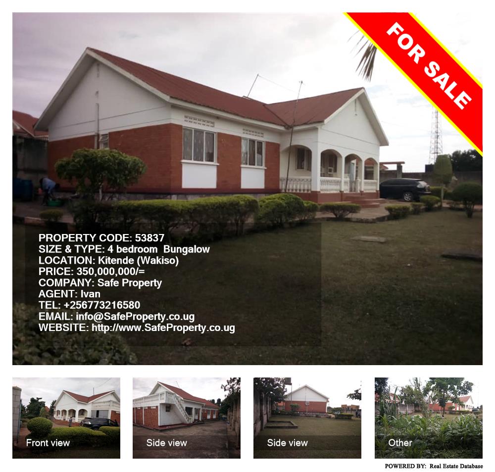 4 bedroom Bungalow  for sale in Kitende Wakiso Uganda, code: 53837