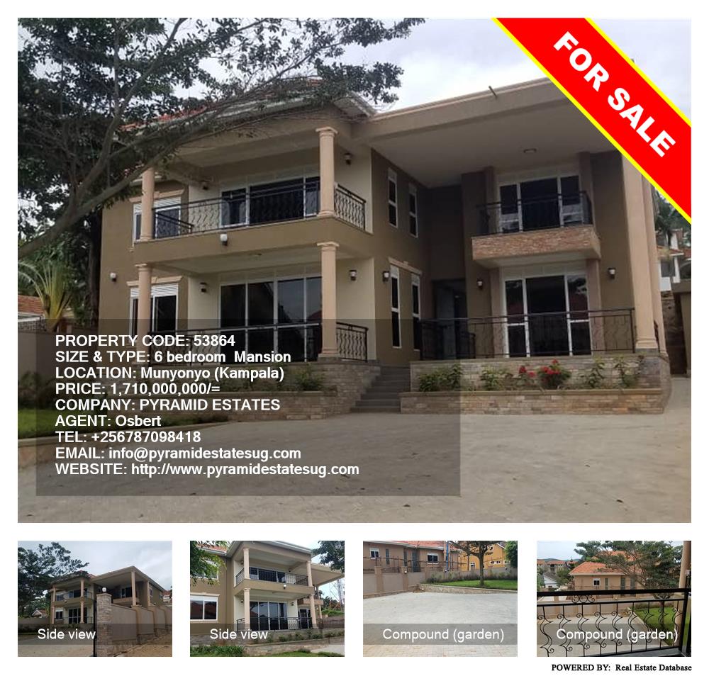 6 bedroom Mansion  for sale in Munyonyo Kampala Uganda, code: 53864