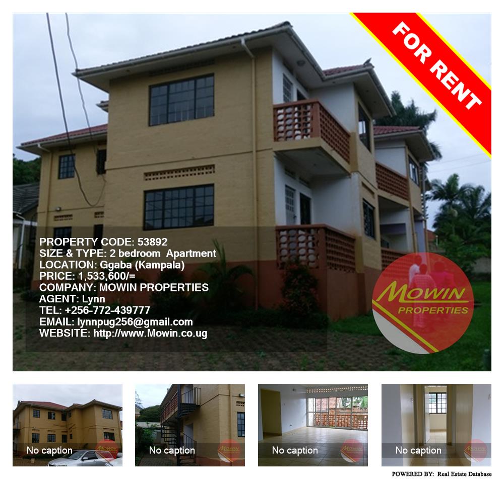 2 bedroom Apartment  for rent in Ggaba Kampala Uganda, code: 53892