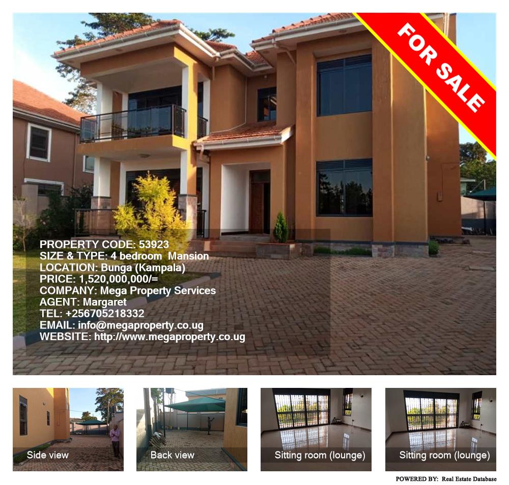 4 bedroom Mansion  for sale in Bbunga Kampala Uganda, code: 53923