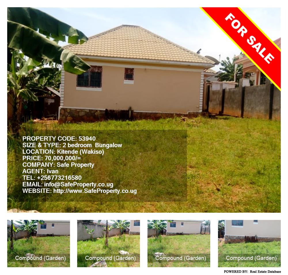 2 bedroom Bungalow  for sale in Kitende Wakiso Uganda, code: 53940