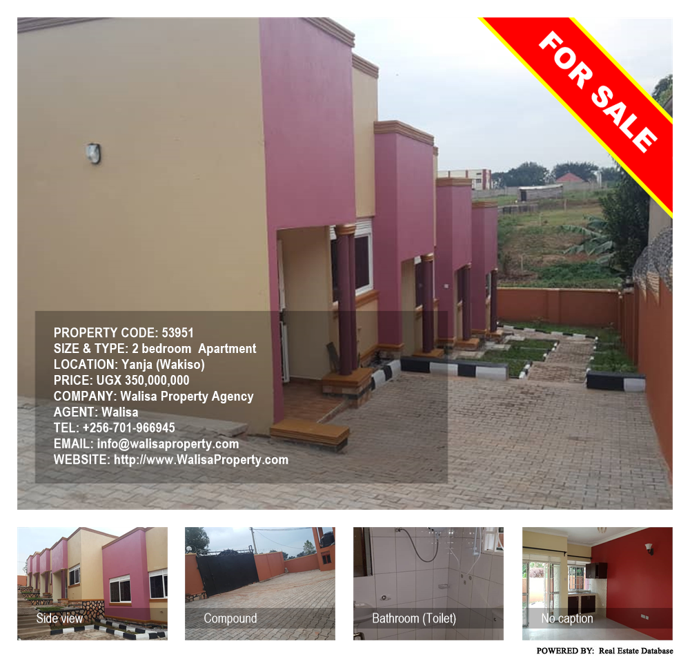 2 bedroom Apartment  for sale in Yanja Wakiso Uganda, code: 53951
