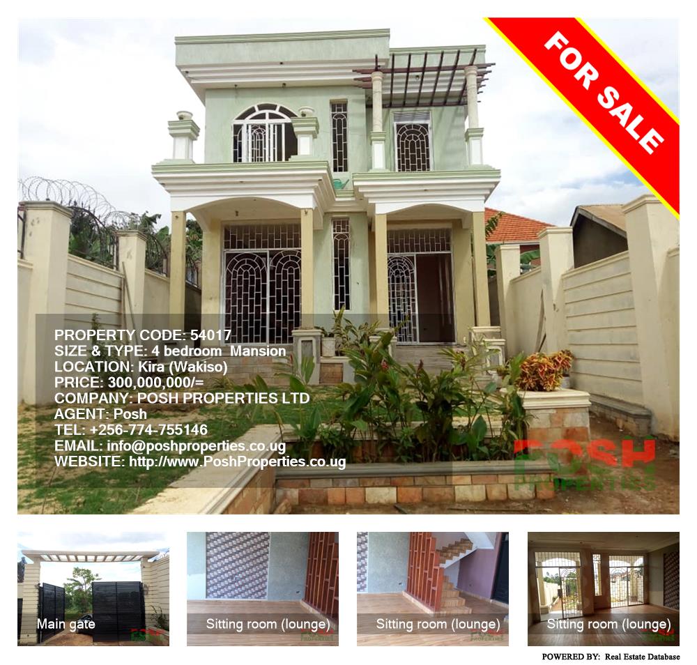 4 bedroom Mansion  for sale in Kira Wakiso Uganda, code: 54017
