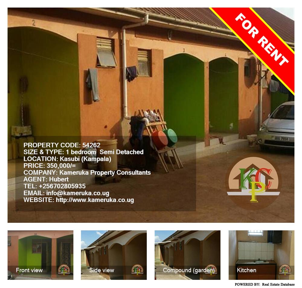 1 bedroom Semi Detached  for rent in Kasubi Kampala Uganda, code: 54262