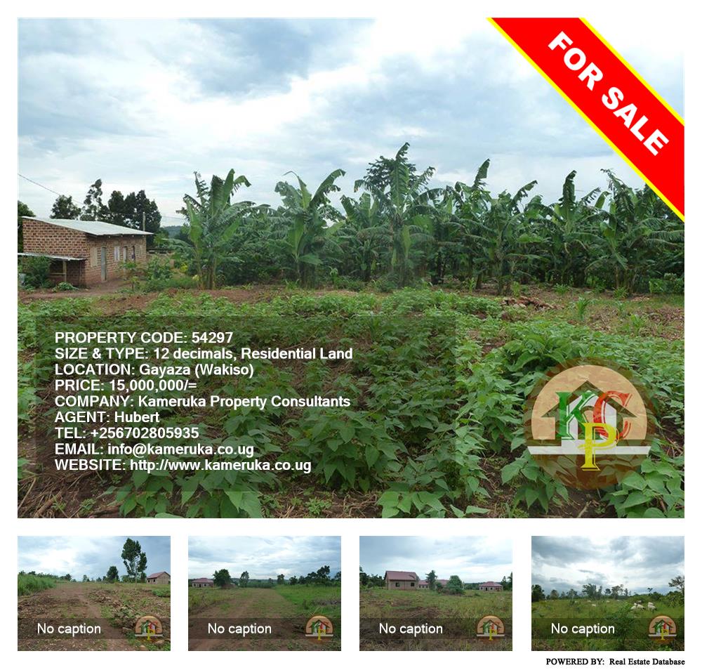Residential Land  for sale in Gayaza Wakiso Uganda, code: 54297