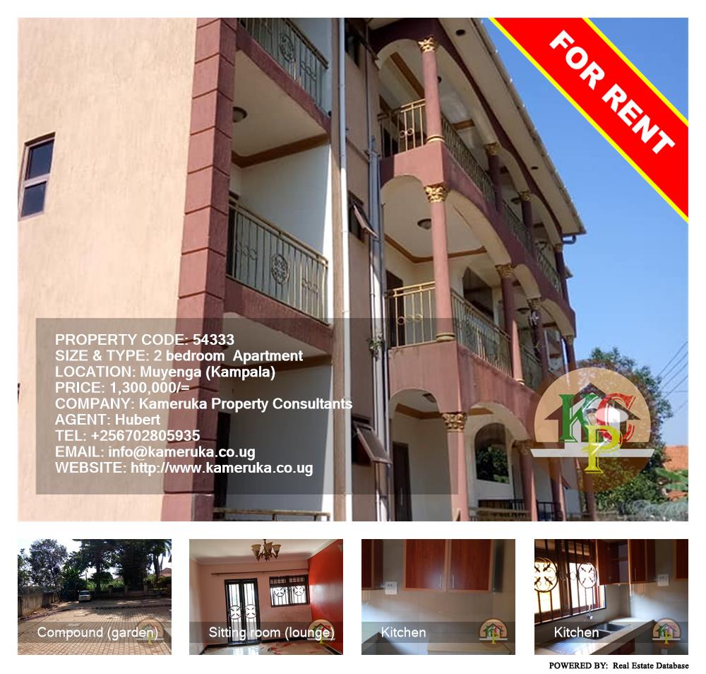 2 bedroom Apartment  for rent in Muyenga Kampala Uganda, code: 54333