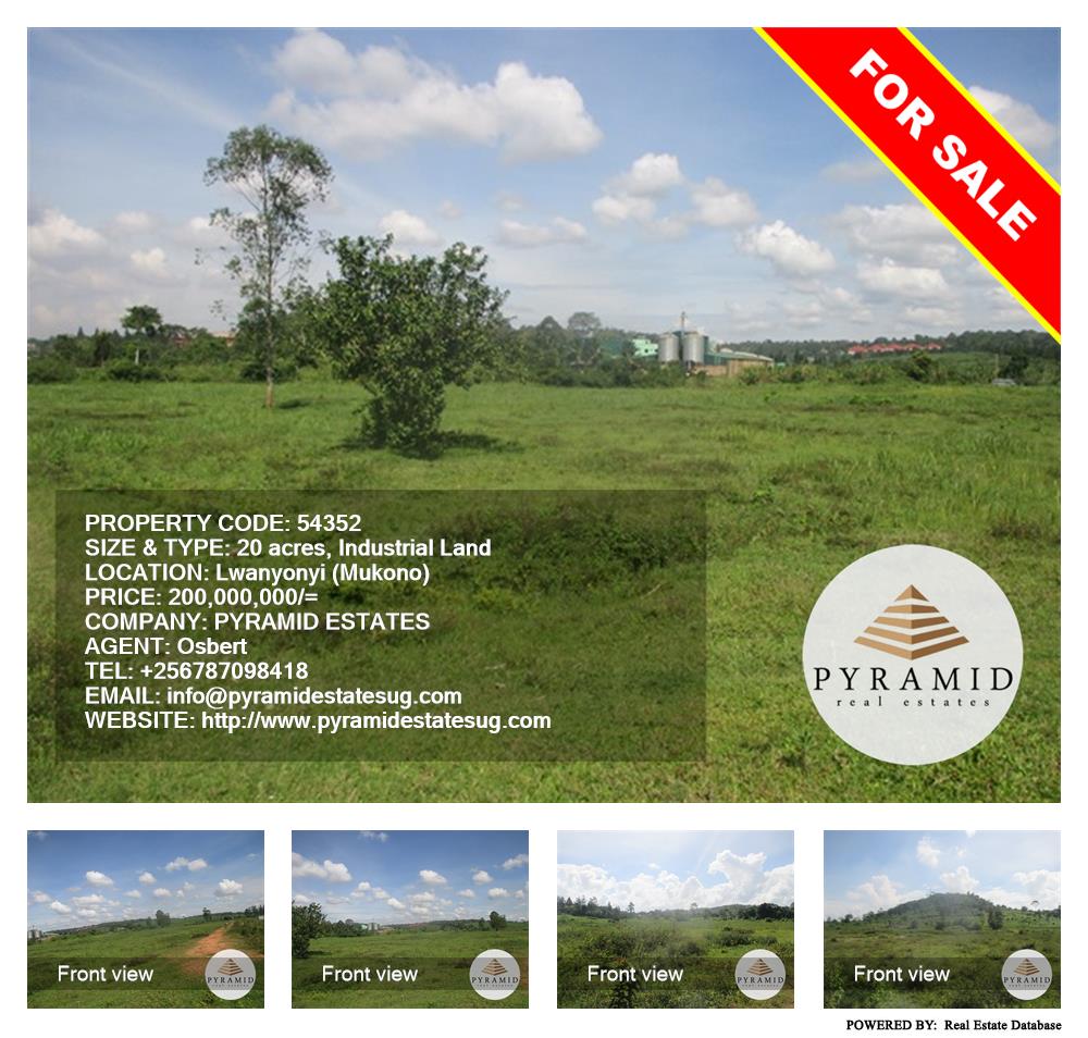 Industrial Land  for sale in Lwanyonyi Mukono Uganda, code: 54352