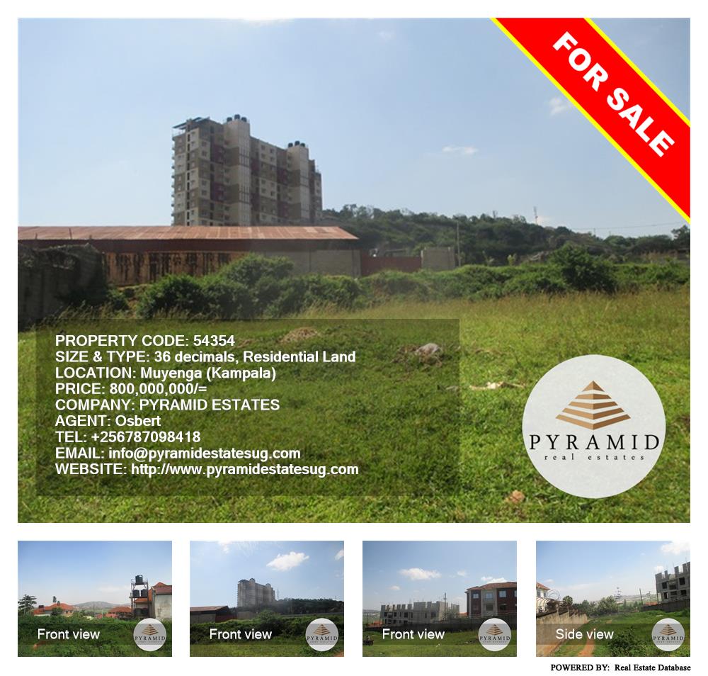 Residential Land  for sale in Muyenga Kampala Uganda, code: 54354