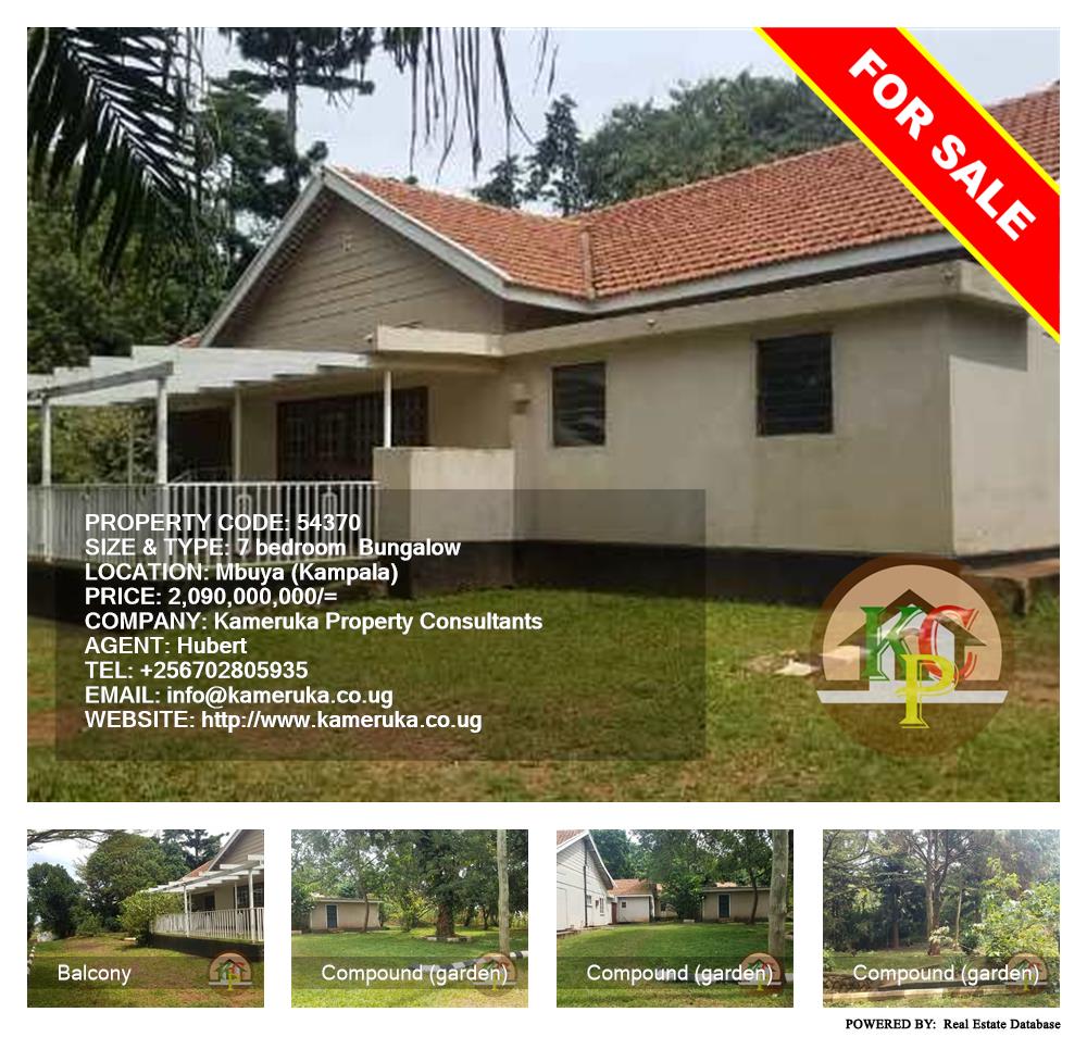 7 bedroom Bungalow  for sale in Mbuya Kampala Uganda, code: 54370