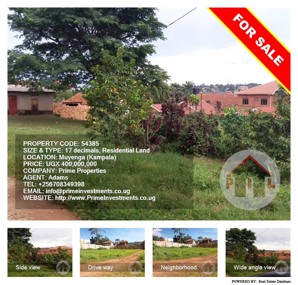 Residential Land  for sale in Muyenga Kampala Uganda, code: 54385