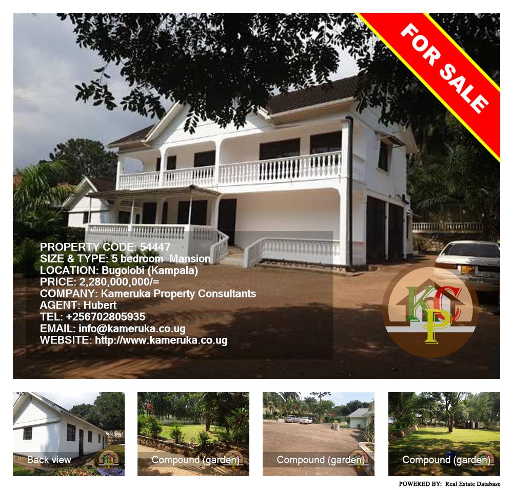 5 bedroom Mansion  for sale in Bugoloobi Kampala Uganda, code: 54447